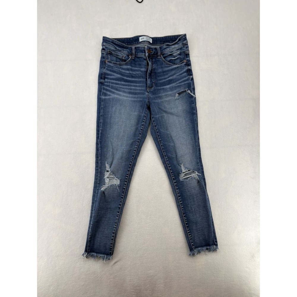 BKE Parker Distressed Ankle Skinny Jeans Blue High Rise 28 Buckle Denim